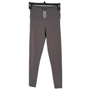 925 fit 4 EVA Pants in Grey Lace Front Leggings Women's S High Rise